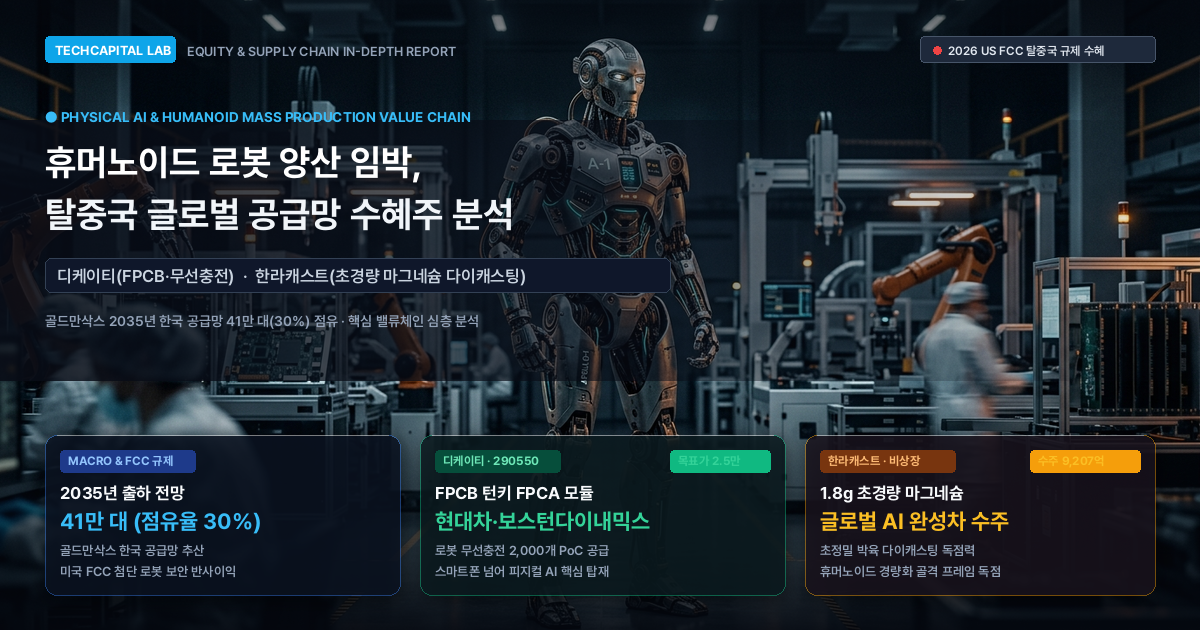 휴머노이드 로봇 양산 임박인데 어떤 주식이 뜰까? 디케이티·한라캐스트 증권사 리포트로 본 탈중국 공급망 수혜주 분석