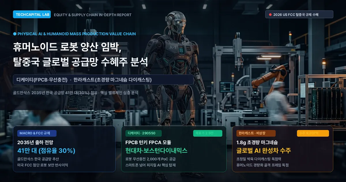 휴머노이드 로봇 양산 임박인데 어떤 주식이 뜰까? 디케이티·한라캐스트 증권사 리포트로 본 탈중국 공급망 수혜주 분석