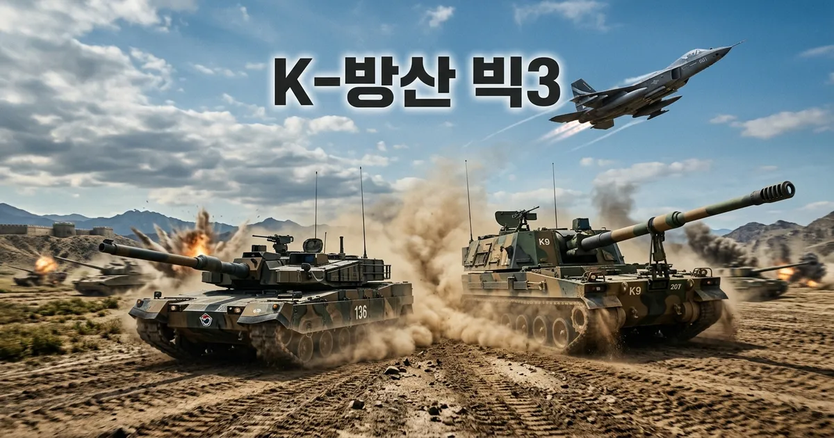 K-방산 빅3 역대급 목표가 제시, 한화에어로 155만 원·현대로템·KAI의 글로벌 영토 확장