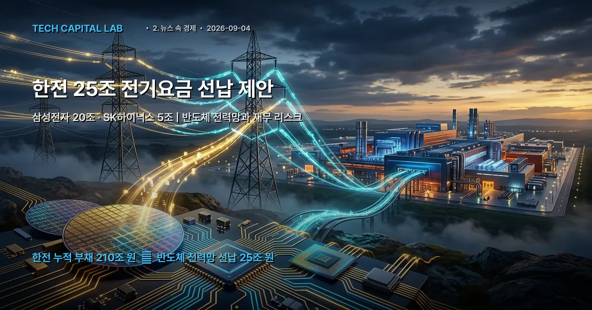 한전의 25조 전기요금 선납 제안: 반도체 전력망 확충과 기업 재무 리스크 진단