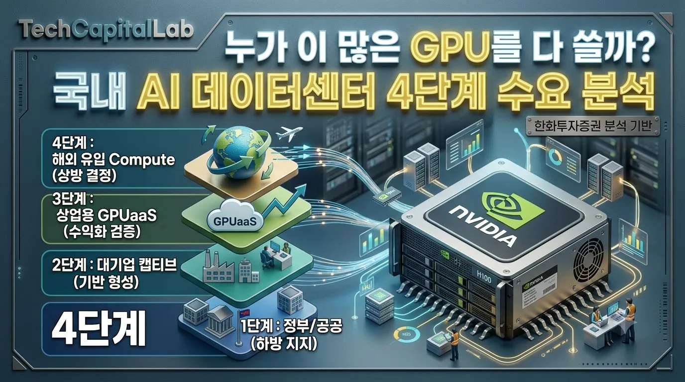 누가 이 많은 GPU를 다 쓸까? 국내 AI 데이터센터 수요 4단계 레이어와 수익화 전략 분석