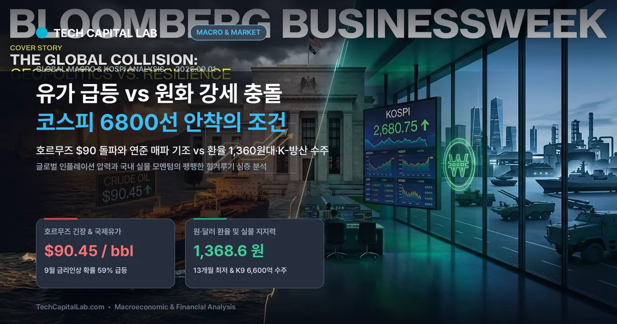 유가 급등과 원화 강세의 충돌, 코스피 6800선 지켜낼까? 2026년 9월 증시 핵심 변수 분석