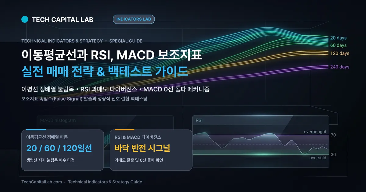 이동평균선과 RSI, MACD 보조지표 실전 매매 전략 및 차트 백테스팅 정밀 가이드