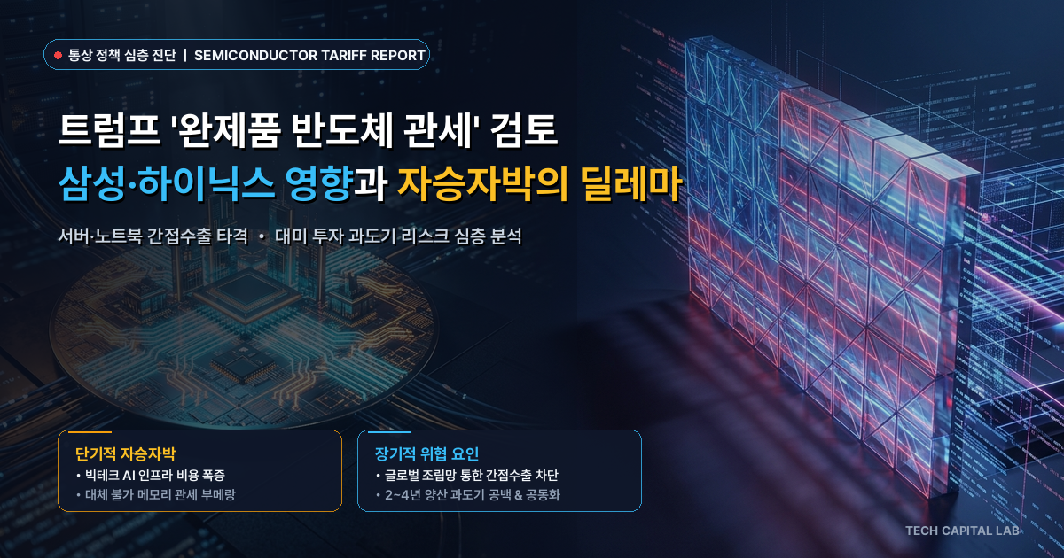 미국 반도체 표적 관세 예고와 한국 테크 생태계의 사선: 러트닉 상무장관의 '대가' 요구와 생존 시나리오
